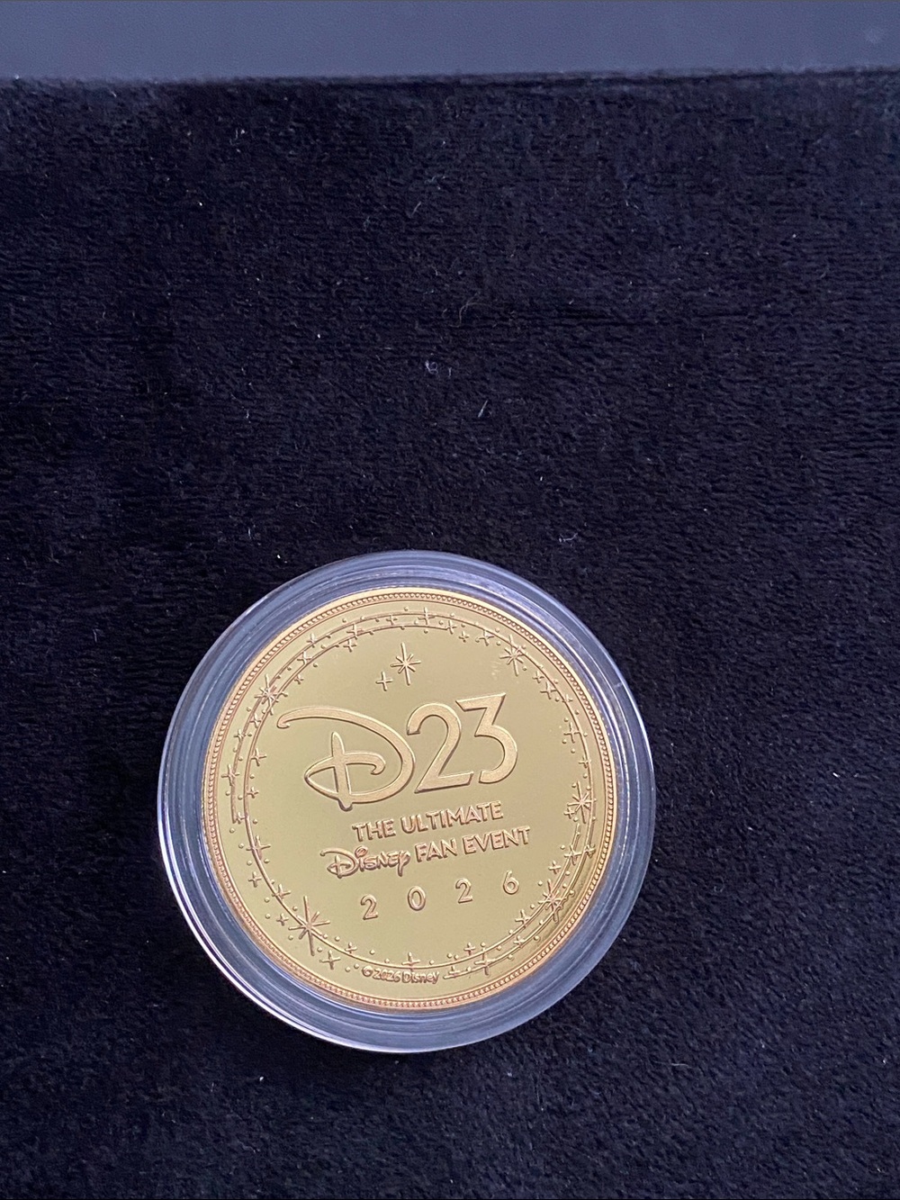 Disney Alice in Wonderland 75th Anniversary Gold-Trim Coin - Teal & Pink - Picture 2 of 2